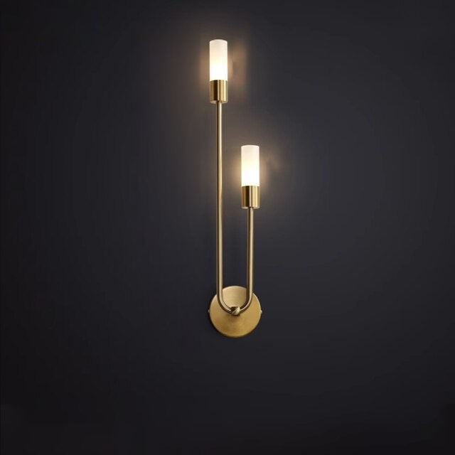 Moderne U-vormige LED-wandlamp met luster HL699