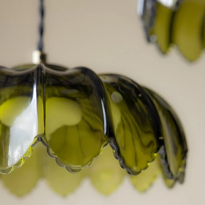 Aridia Palm Leaf Cluster Hanglamp Artistieke Glazen Hanglamp voor Hal, Keuken en Woonkamer HL2488