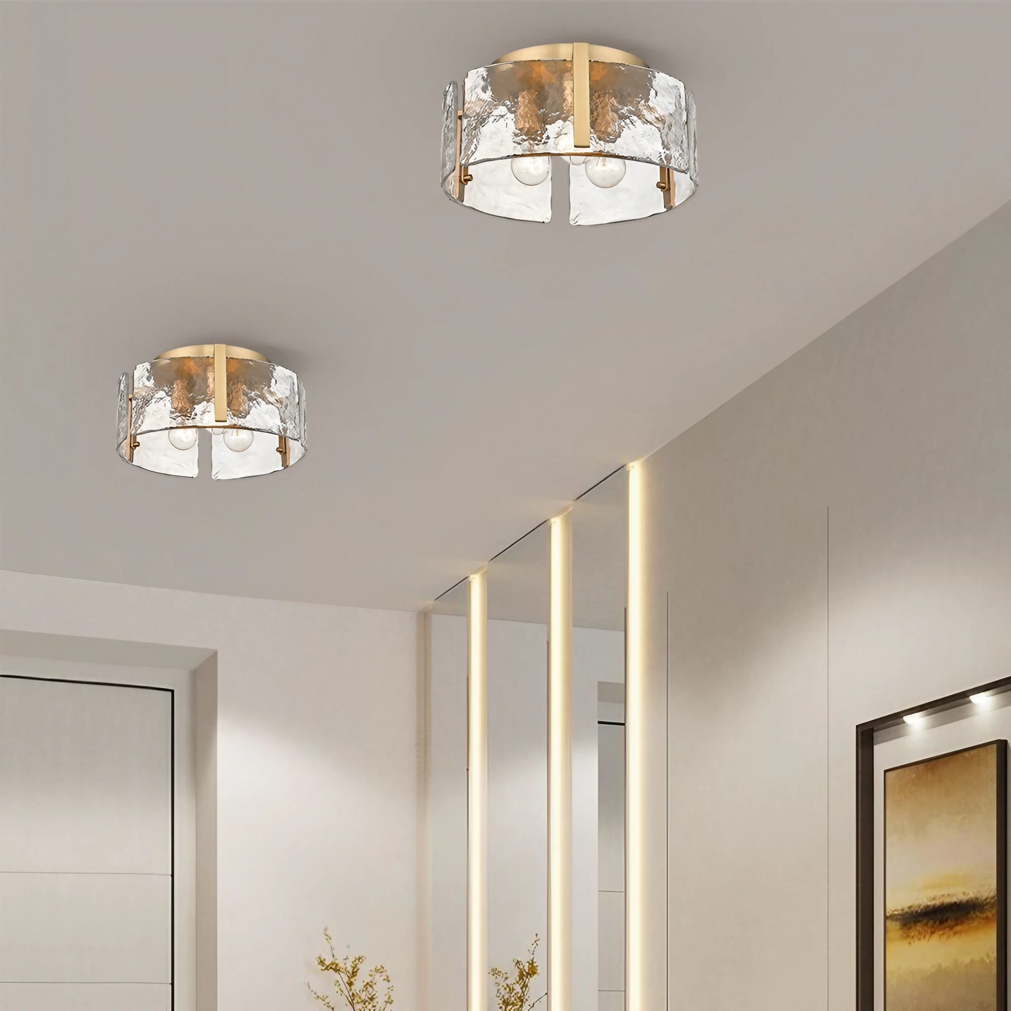 Moderne Inbouwplafondlamp Met Glazen Trommel HL267