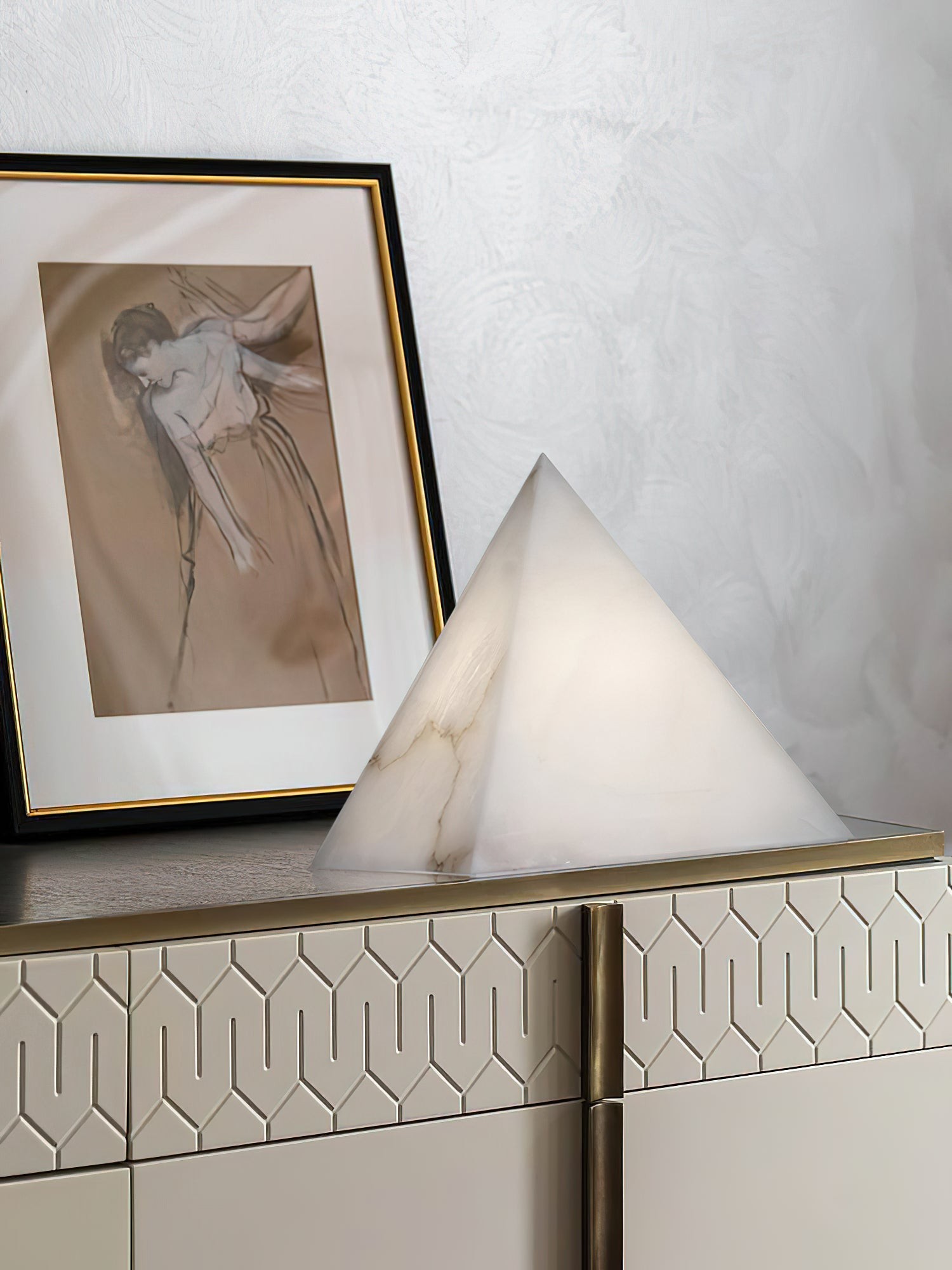 Albasten piramide tafellamp HL2981