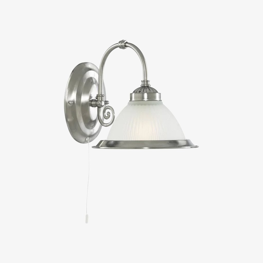 TF Vintora wandlamp met ribbels van glas - industriële klokvorm voor eetkamer en hal HL2202