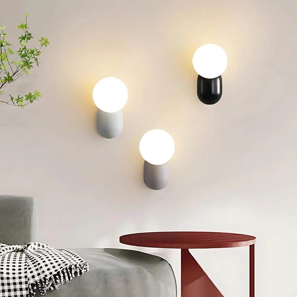 Luma Nordic glazen bolvormige wandlamp HL3337