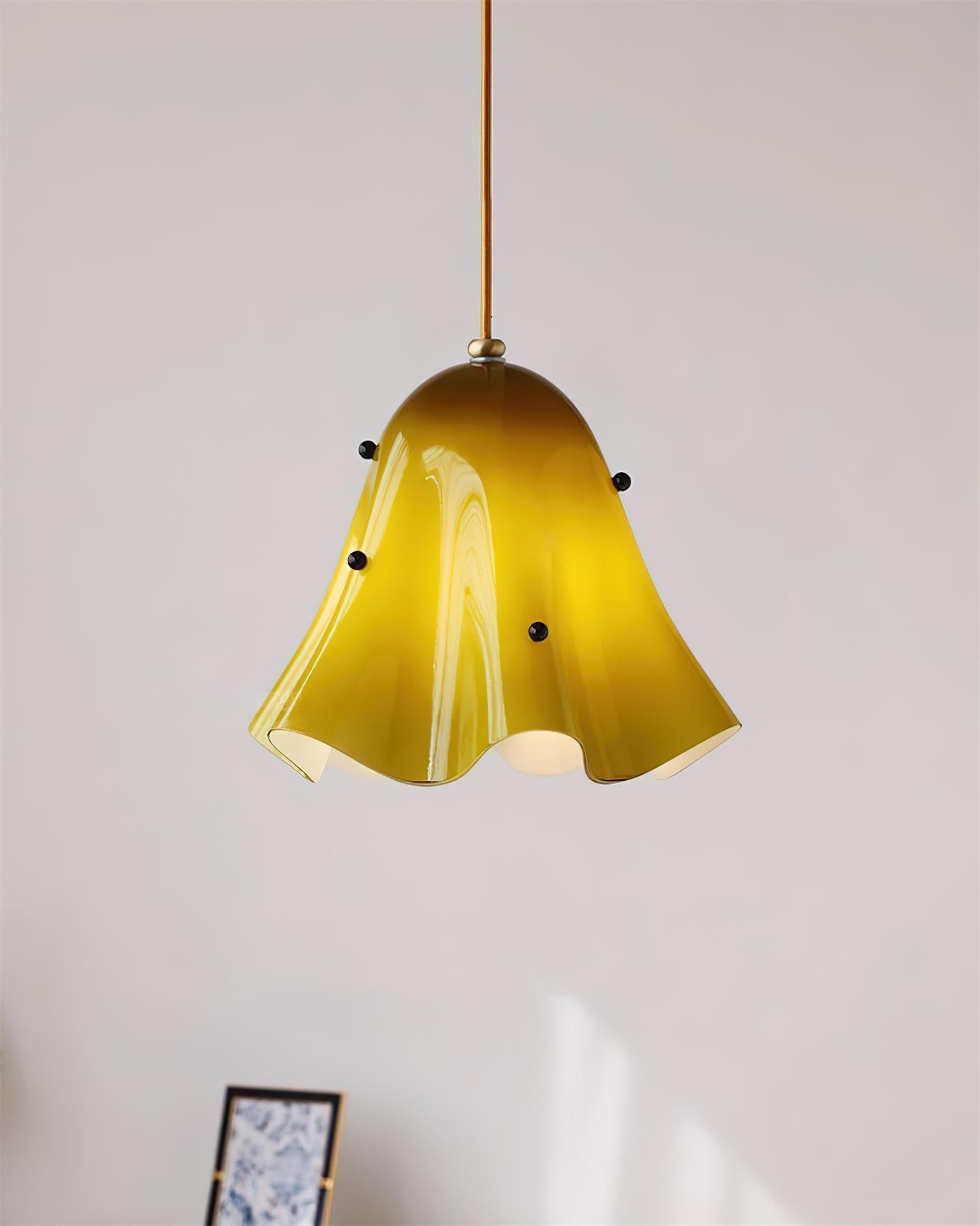 Bellina Artistieke Glazen Hanglamp - Moderne Bloei Geïnspireerde Hangende Plafondlamp HL1641