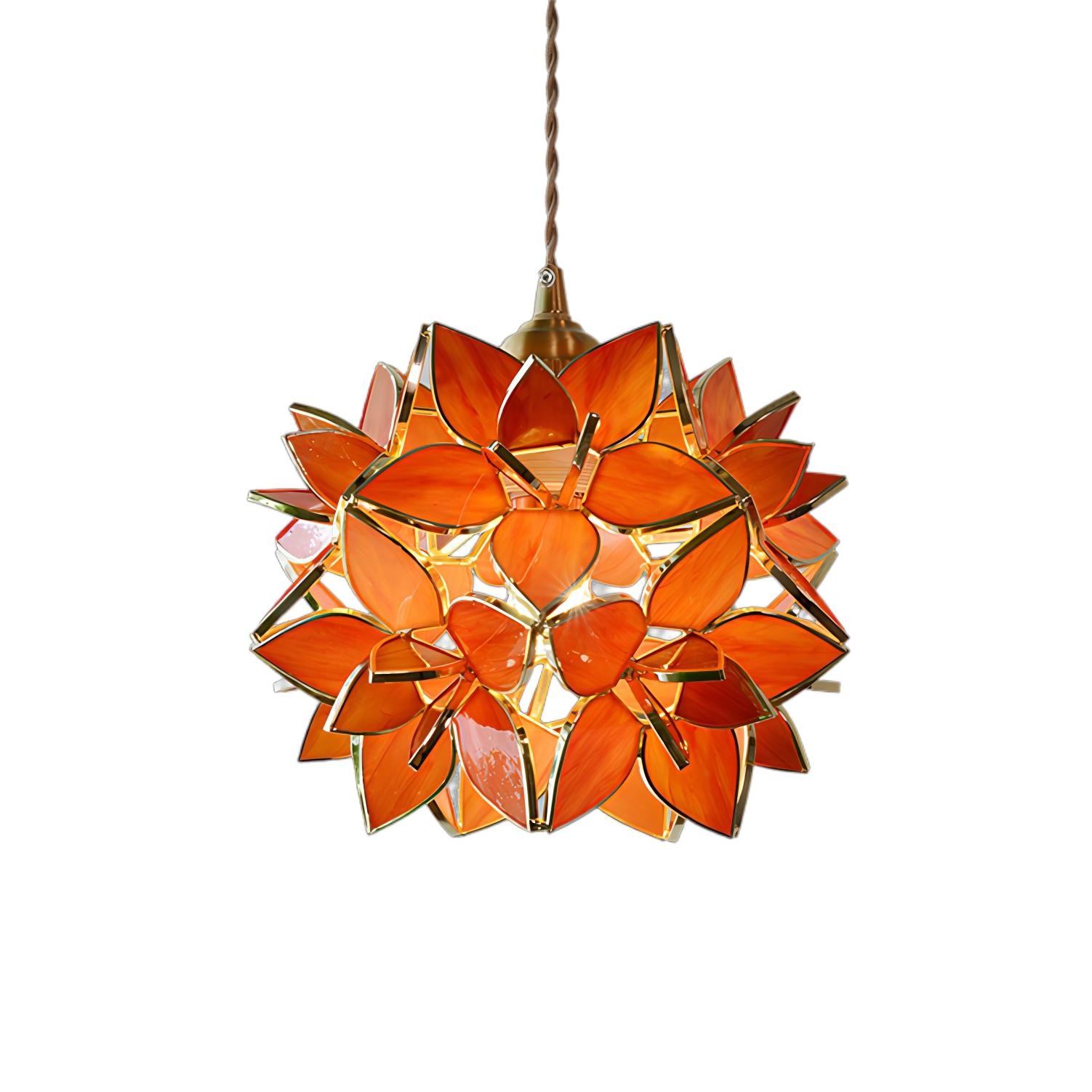 Romantische Handgeblazen Glazen Bloemen Hanglamp HL85