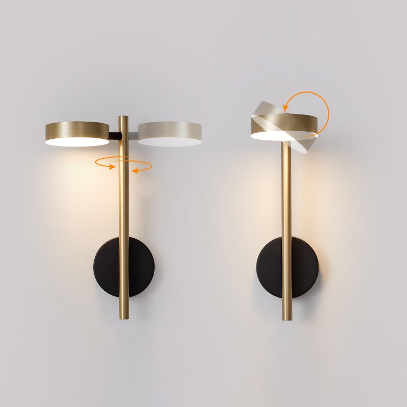 Italiaanse eenvoudige ronde metalen wandlamp HL453