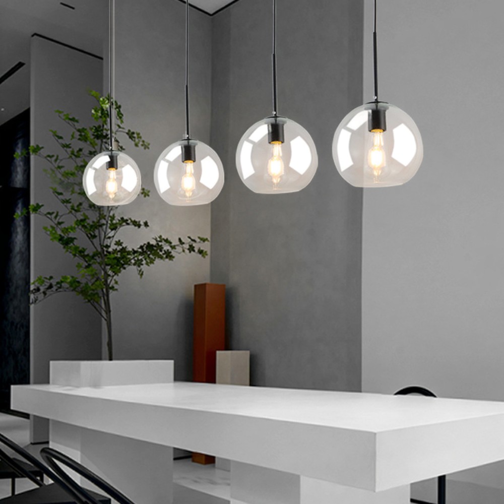Solara Nordic bolvormige glazen hanglamp HL3496