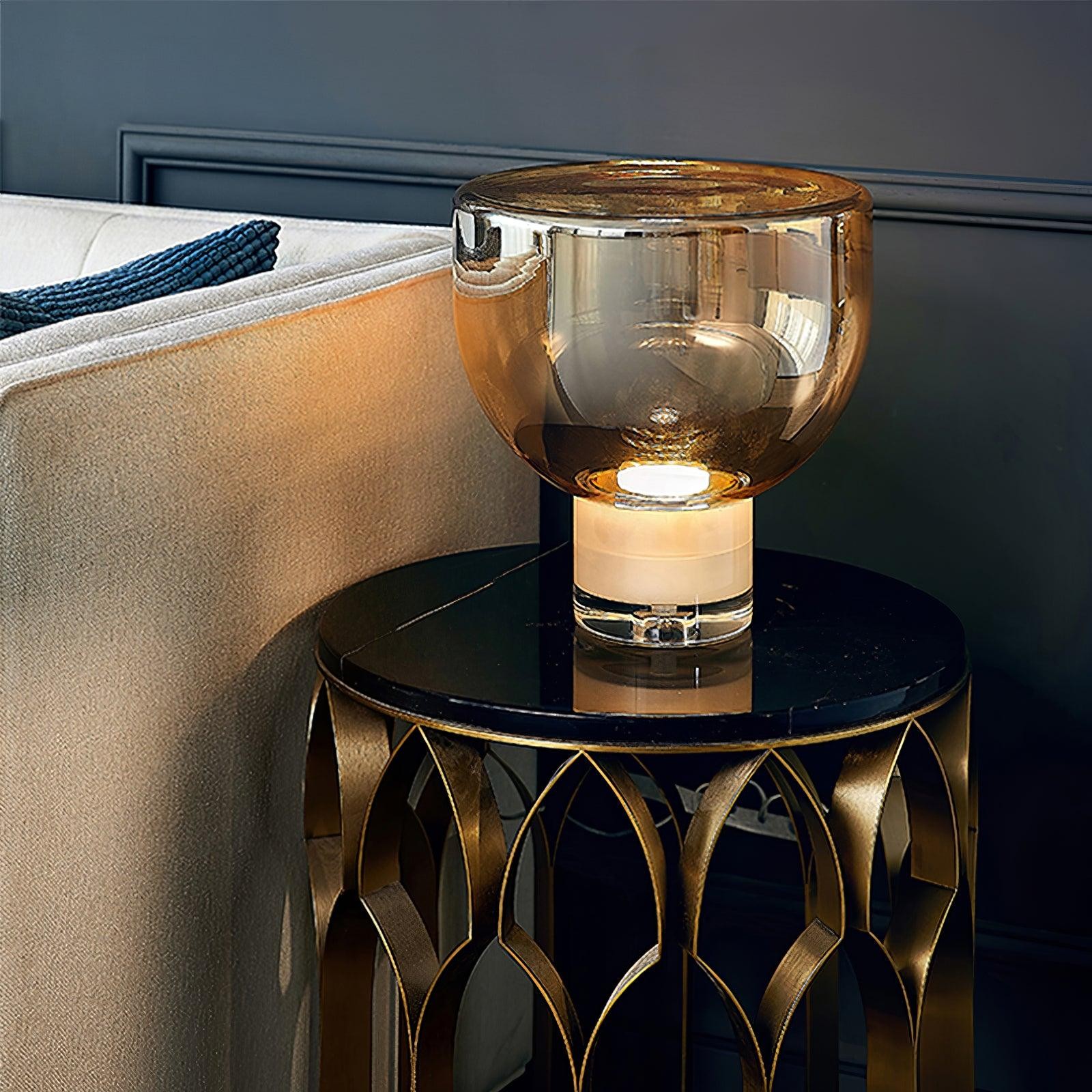 Nordic Eenvoudige Moderne Luxe Glazen Tafellamp Voor Studeerkamer HL342