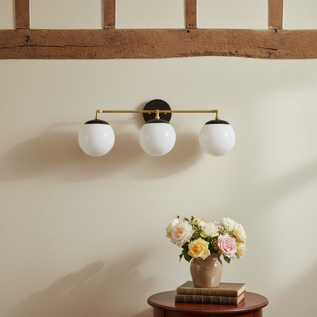 Glorica Glazen Wandlamp - Moderne Vintage Badkamerlamp HL1738