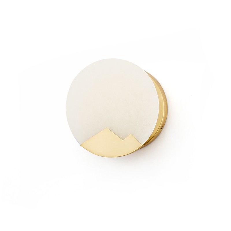 Zuiver Koper Marmeren Maan Wandlamp HL57