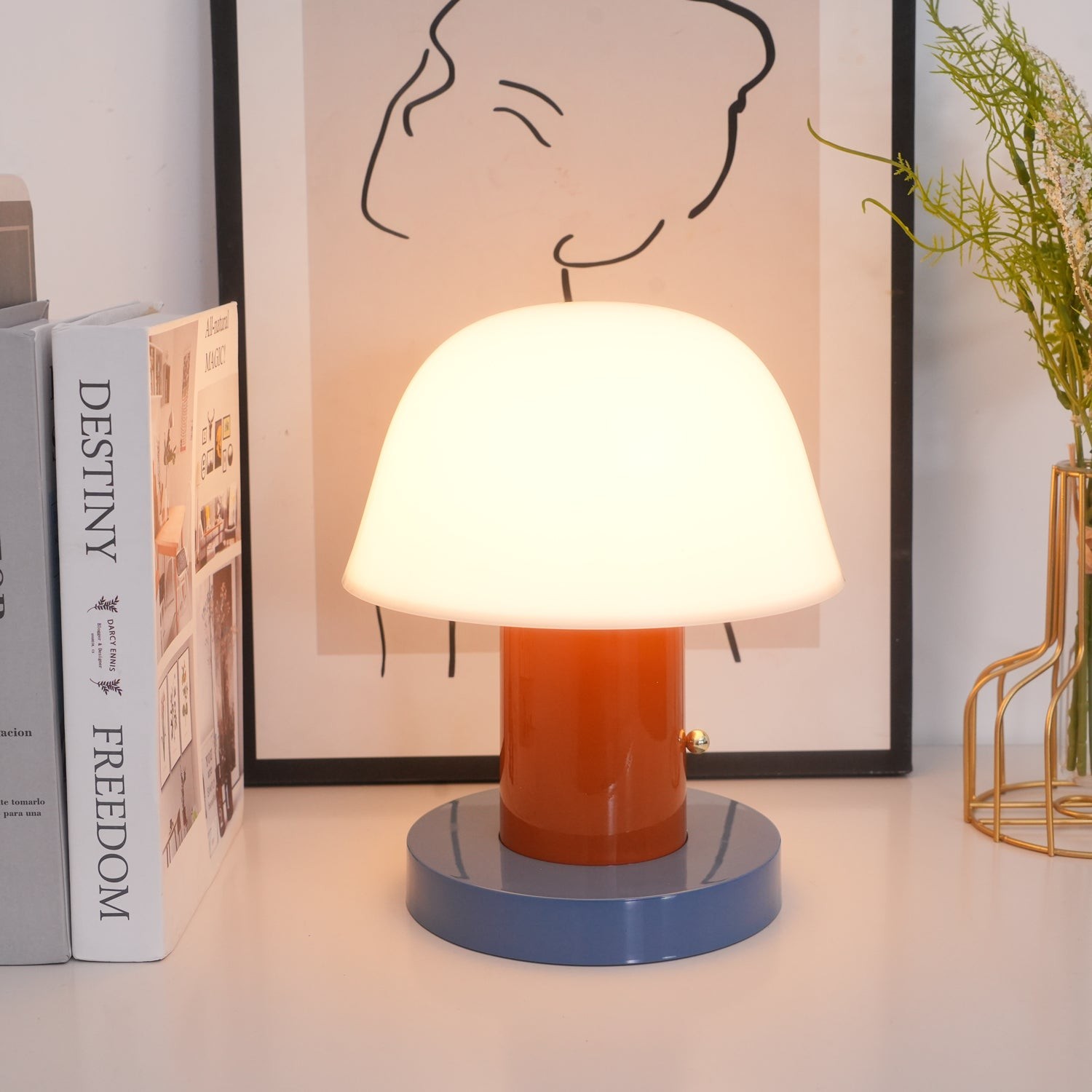 Minimalistische Paddenstoel Snoerloze Tafellamp HL679