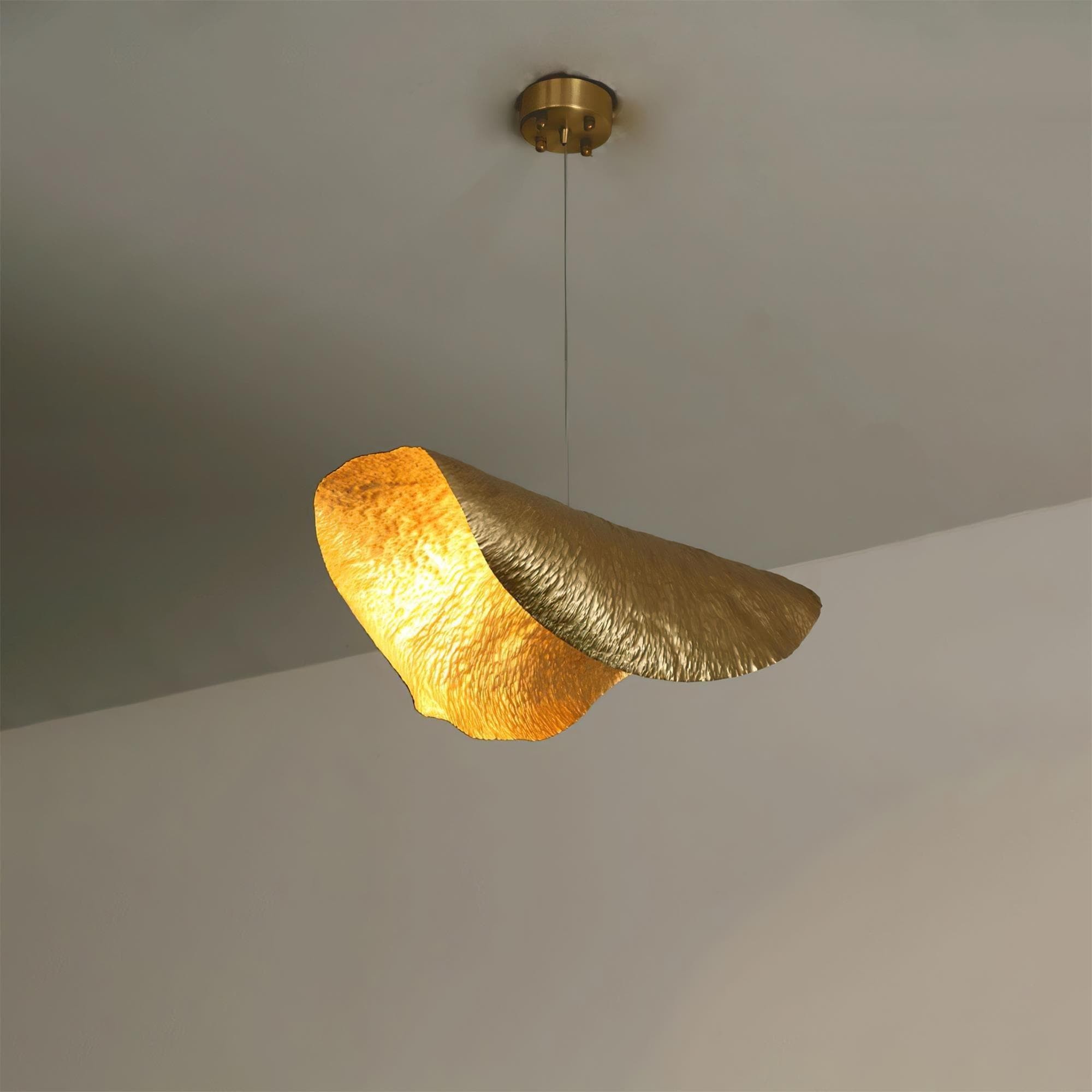 Gehamerde messing hanglamp HL1396