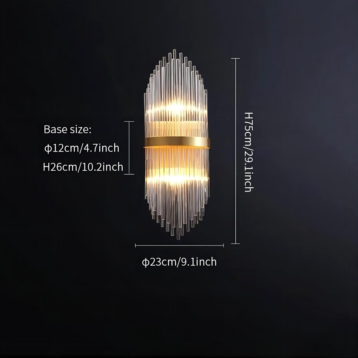 Crystal Ribbed Wandlamp