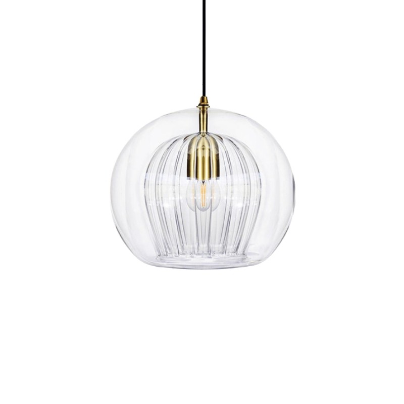 Moderne geplooide glazen hanglamp HL954