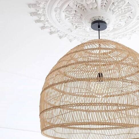 Rustieke Rieten Mand Rotan Kooi Hanglamp HL161