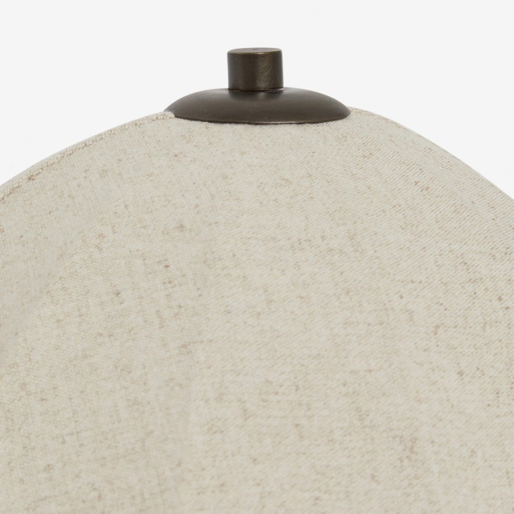 Cordove tafellamp met sculpturale bolvormige voet, artistieke tafellamp - linnen kap voor slaapkamer en woonkamer HL2280