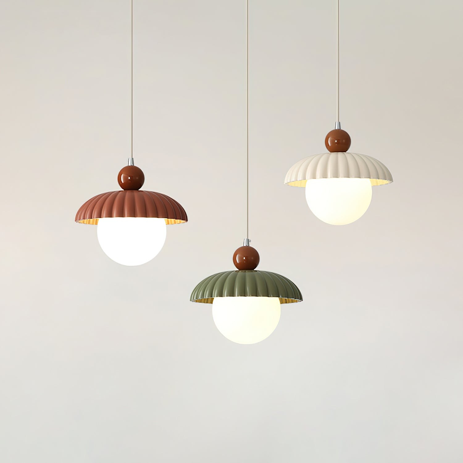 Creatieve bolvormige strohoed verticale lijn hanglamp HL350