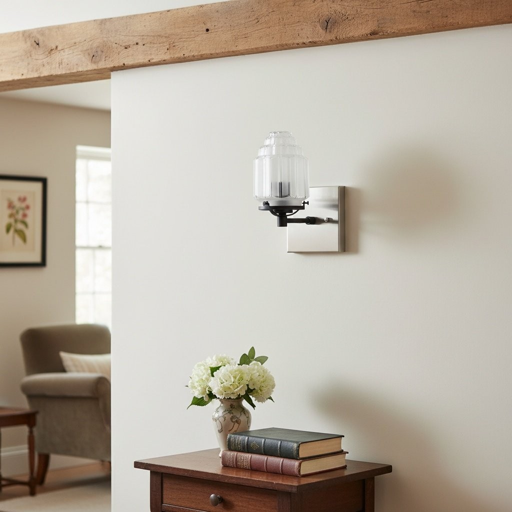 Tierlux Glazen Art Deco Wandlamp - Glazen Gematteerde Bollen met Wolkenkrabberbol HL1656