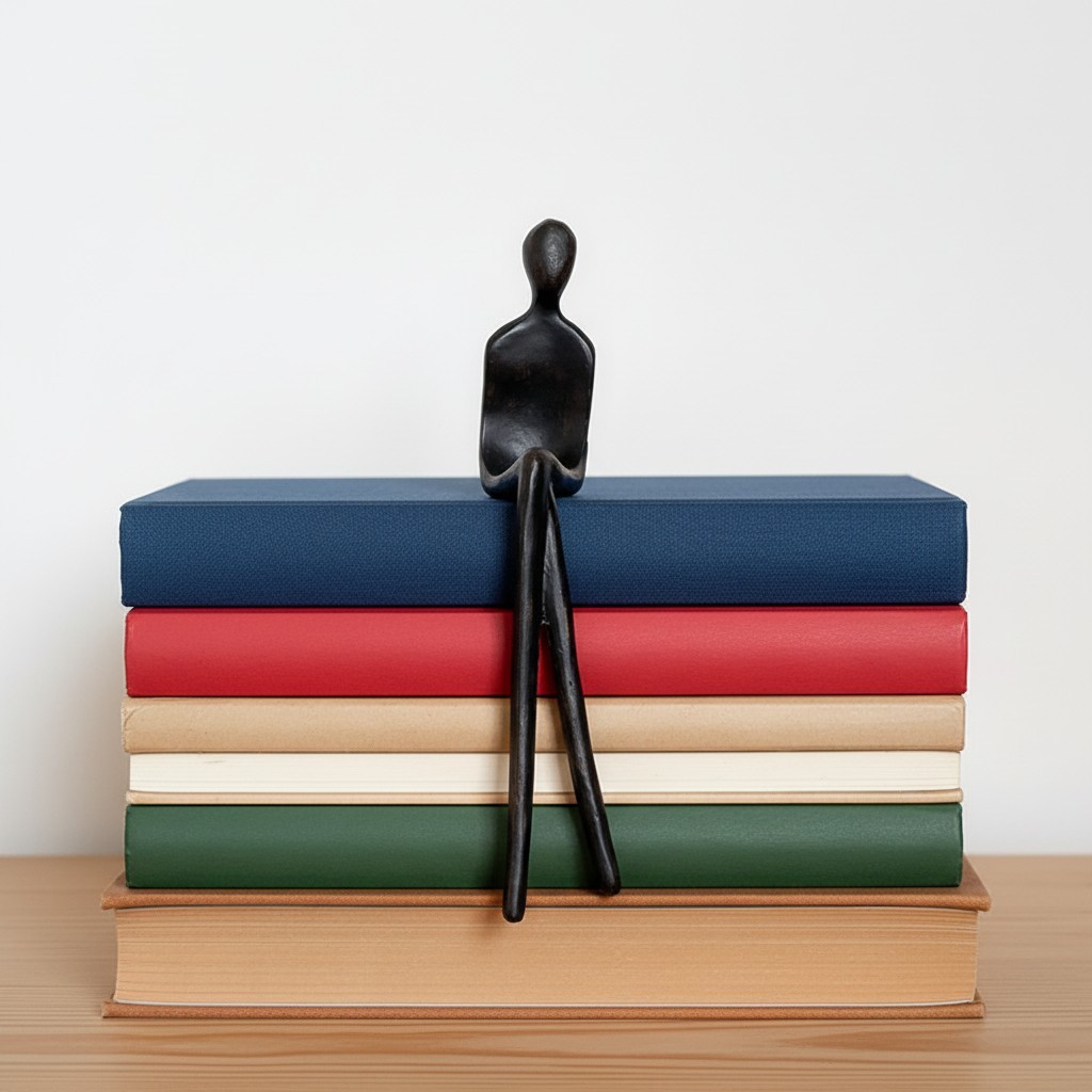 Floxo Lazy Dog en Abstracte Scandinavische Mensenfiguur Minimalistische Sculptuur voor Moderne Planken en Bureaus HL2521