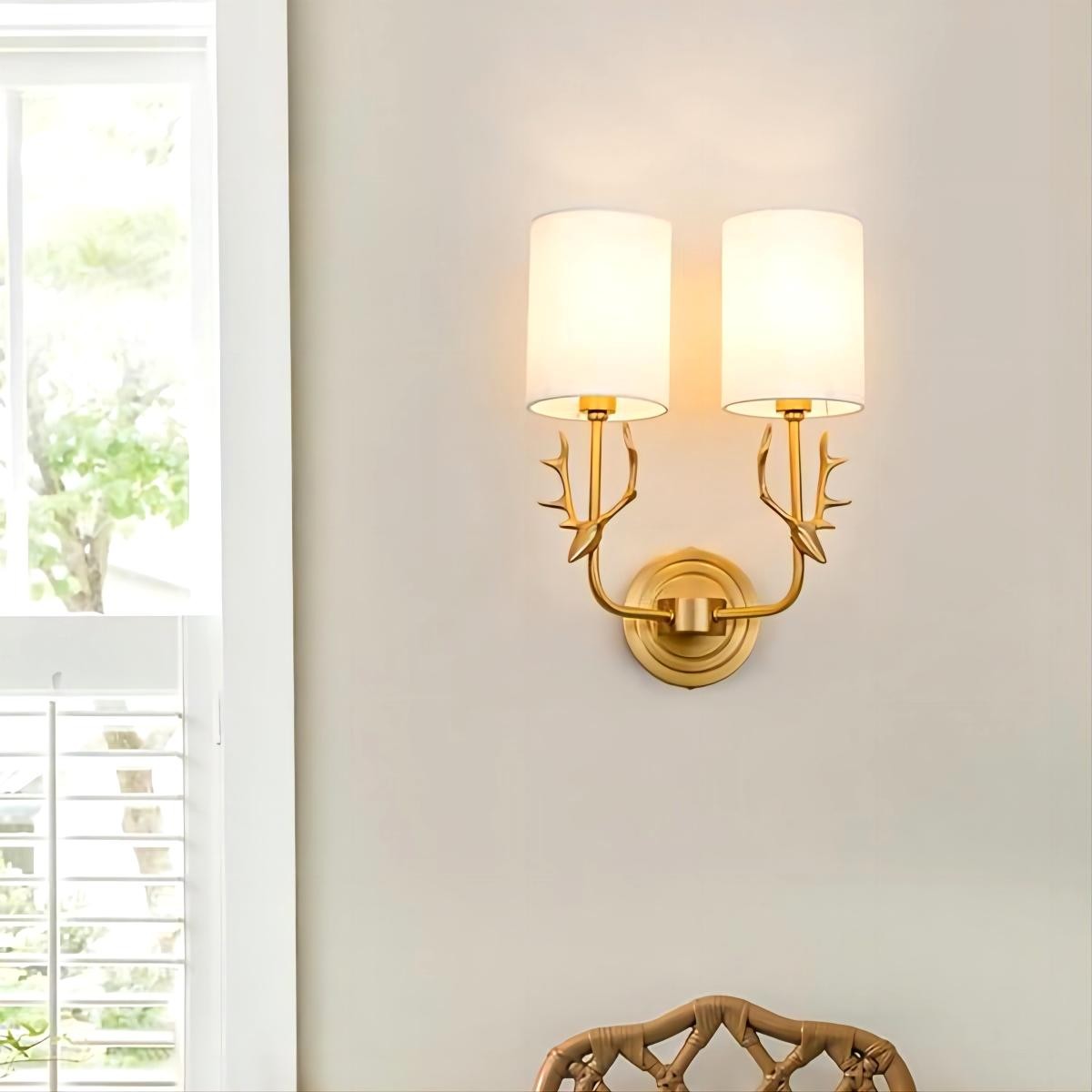 Hertenkop Wandlamp