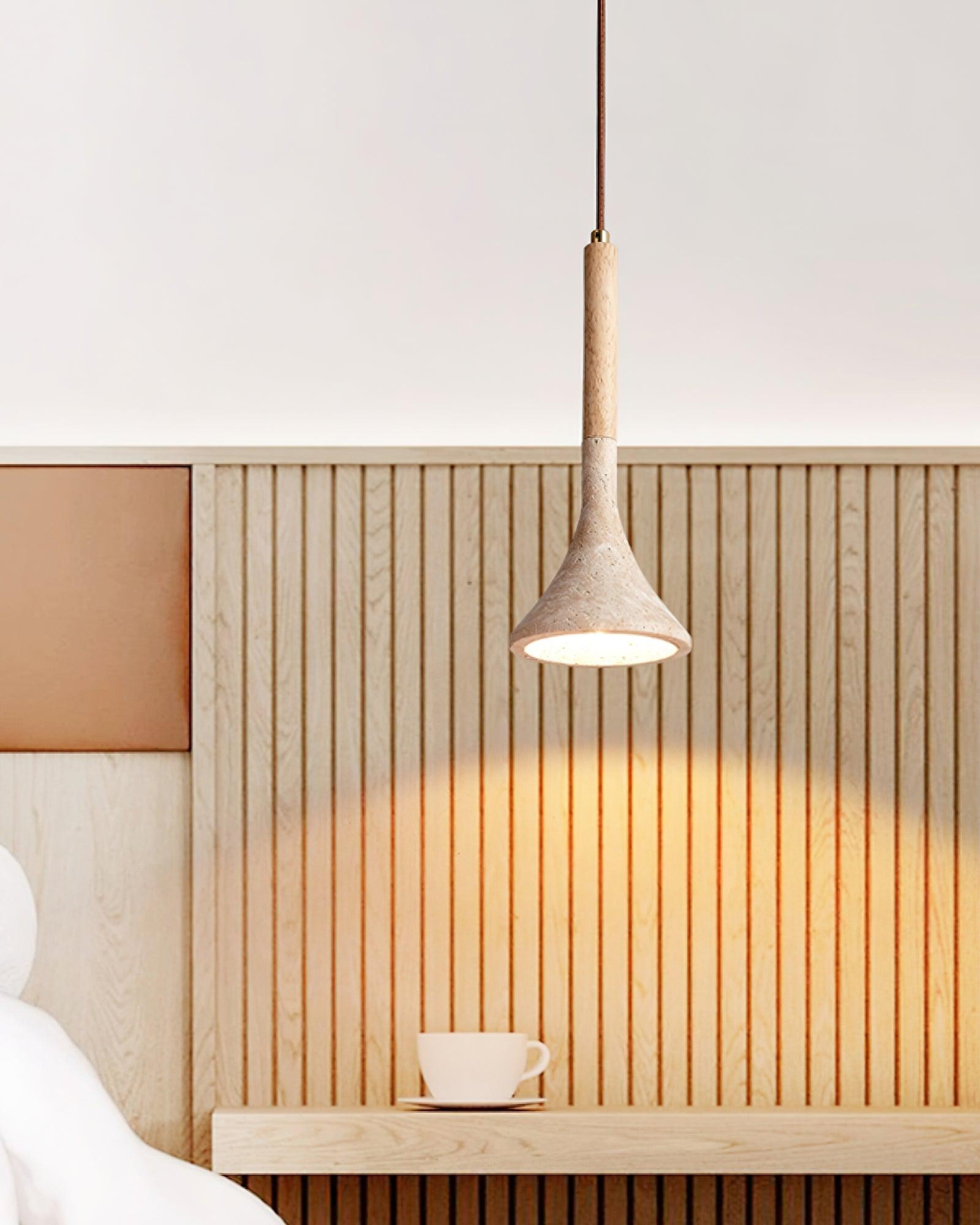 Alphomo Japandi travertijn hanglamp HL3443