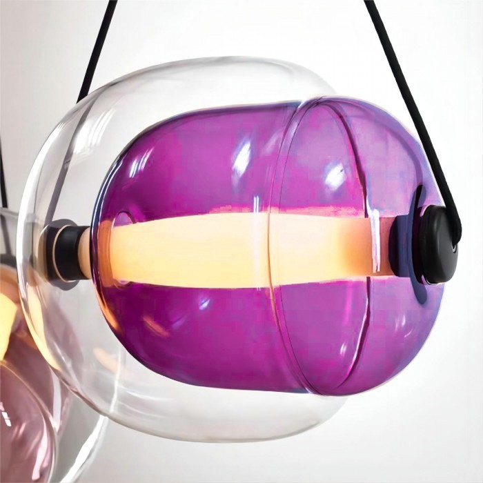 LED Capsula Hanglamp Gekleurd Glas
