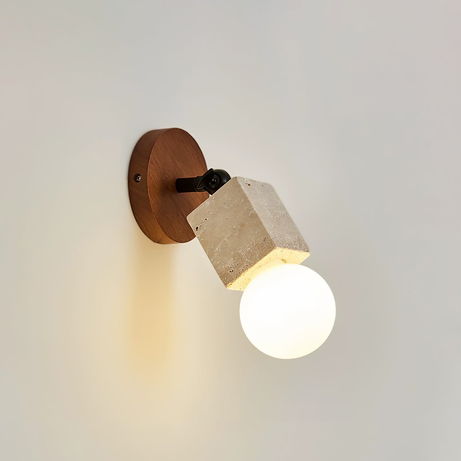 Wabi-Sabi Travertine Verstelbare Wandlamp HL851