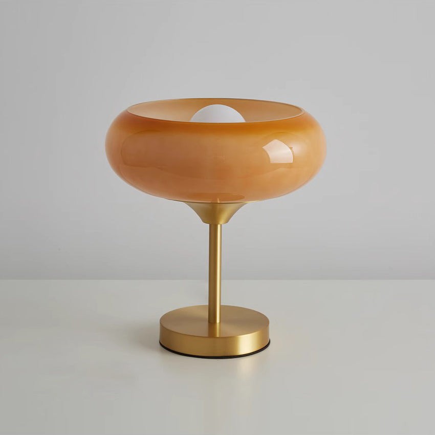 Glazen tafellamp in de vorm van een eiertaart HL2996