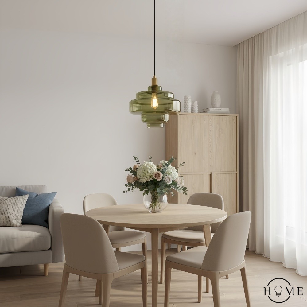Vintage Hanglamp met Meerdere Lagen - Art Deco Glazen Hanglamp voor Keuken en Woonkamer HL1064
