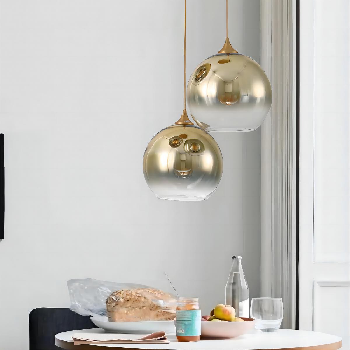 Moderne Glazen Bol Hanglamp Met Verloop HL70