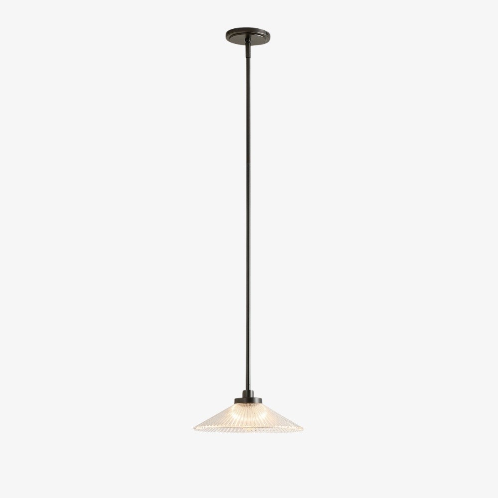 Bravira geribbelde glazen hanglamp - Elegante keukeneilandlamp HL1551