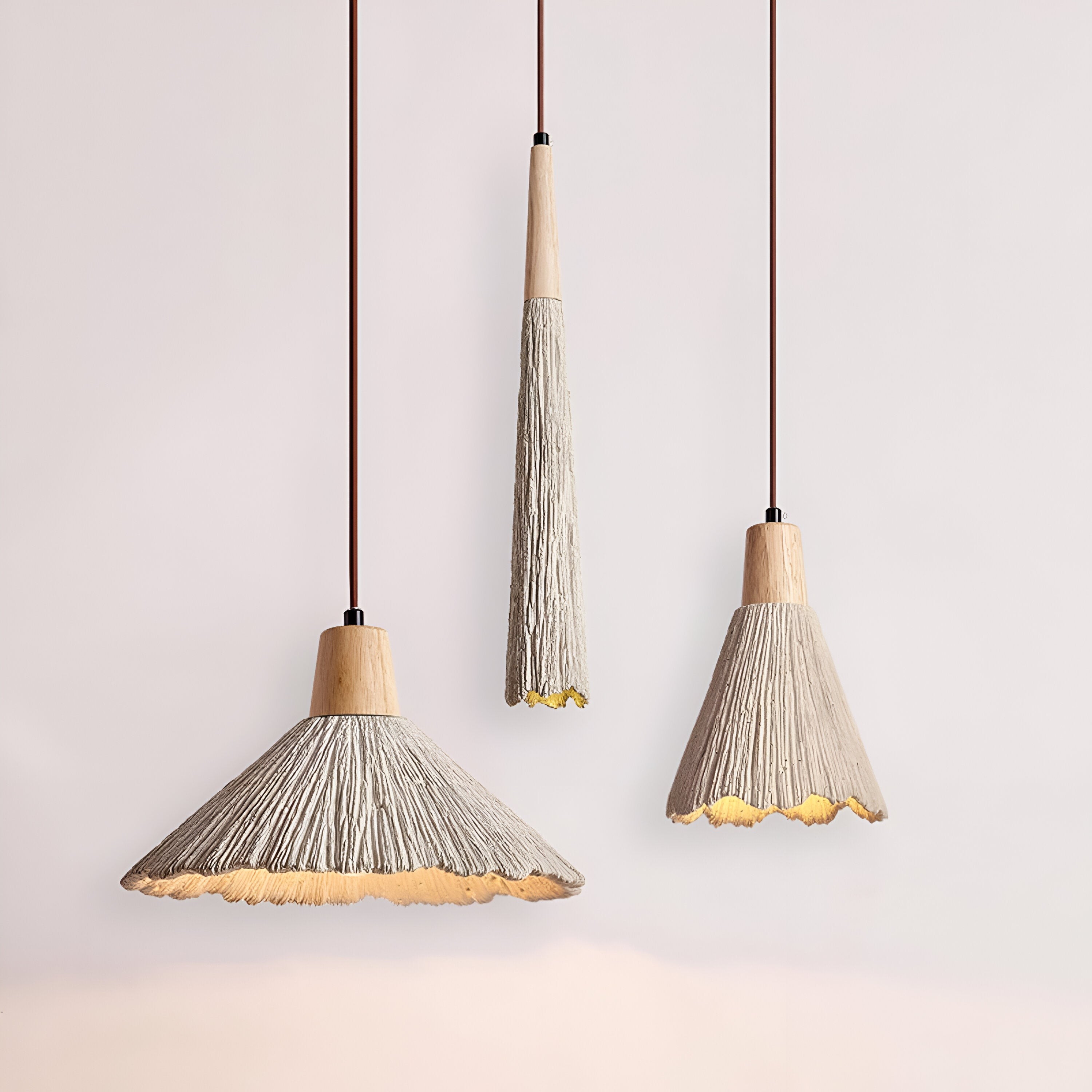 Crème retro Wabi-Sabi LED hanglamp HL3472
