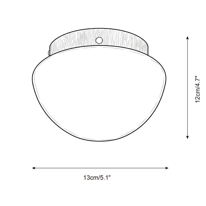 Honingkleurige koepelvormige plafondlamp HL2870