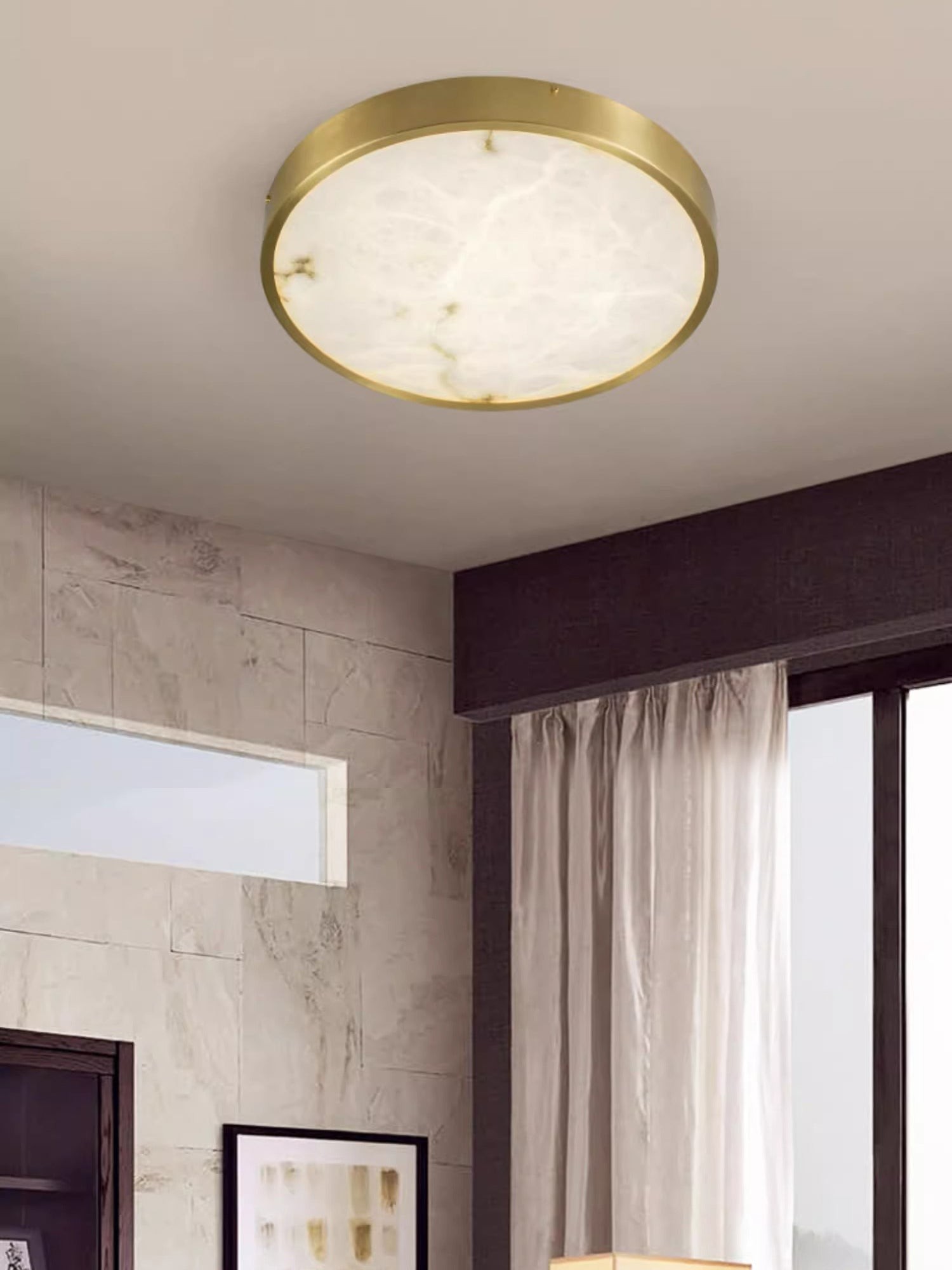 Geometrische albasten inbouwplafondlamp HL2984