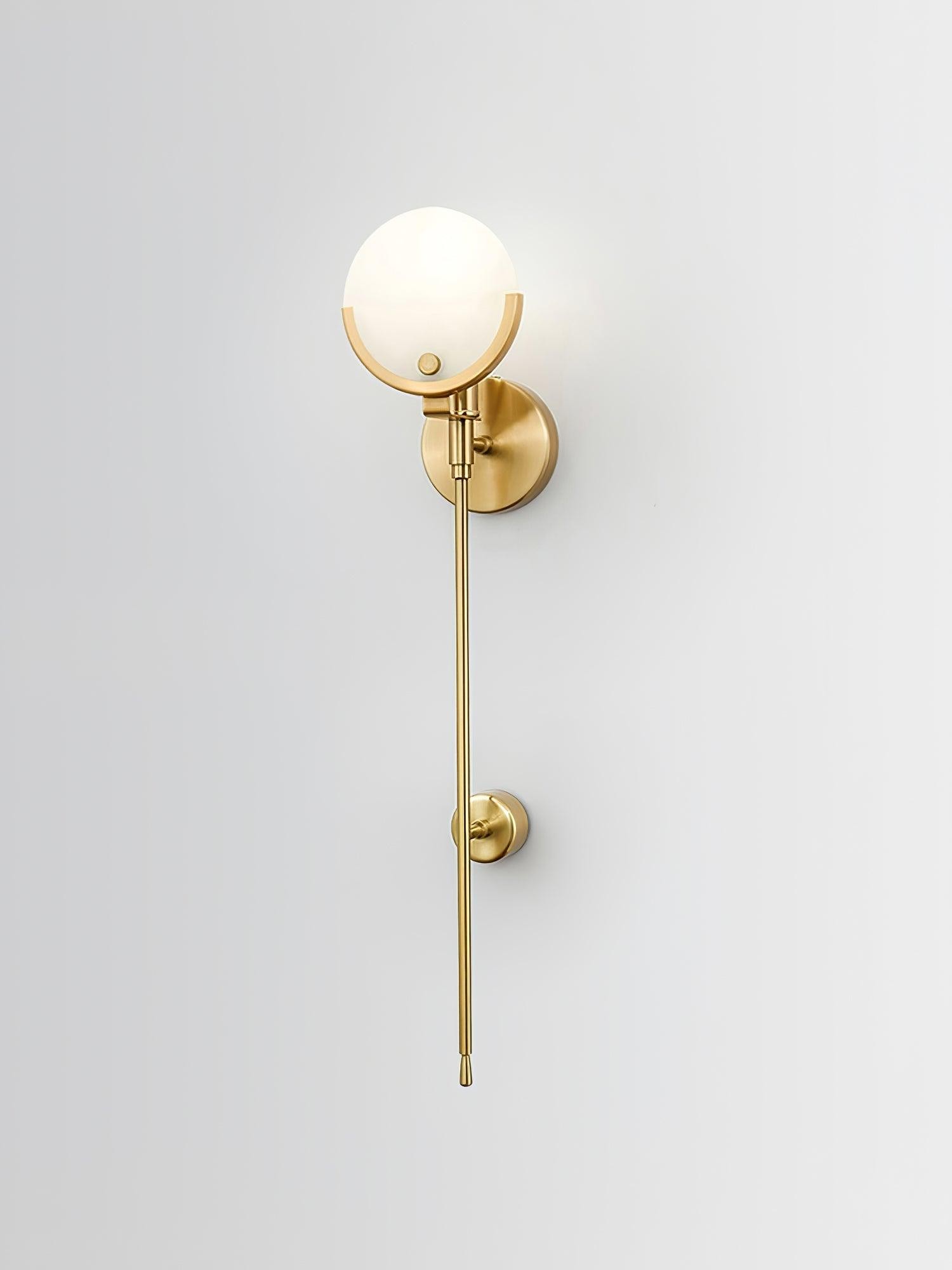 Metalen messing bolvormige slaapkamer wandlamp HL363