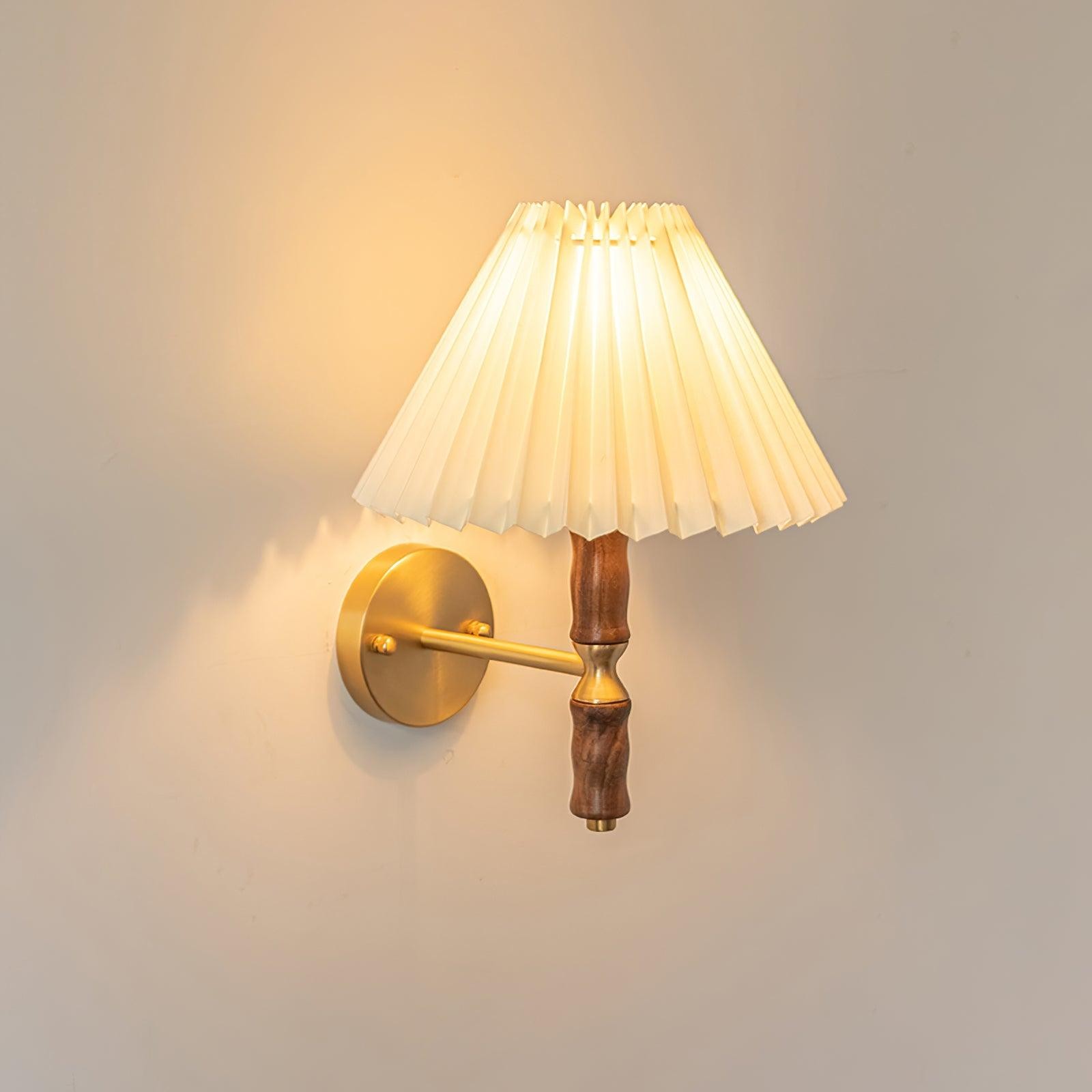 Japanse Retro Walnoot Sfeer Wandlamp Voor Slaapkamer HL807