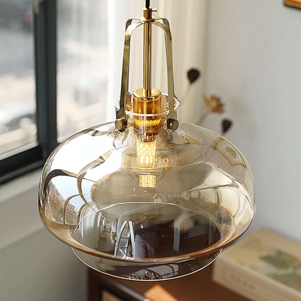 Moderne, uniek gevormde glazen hanglamp voor een aquarium HL1401