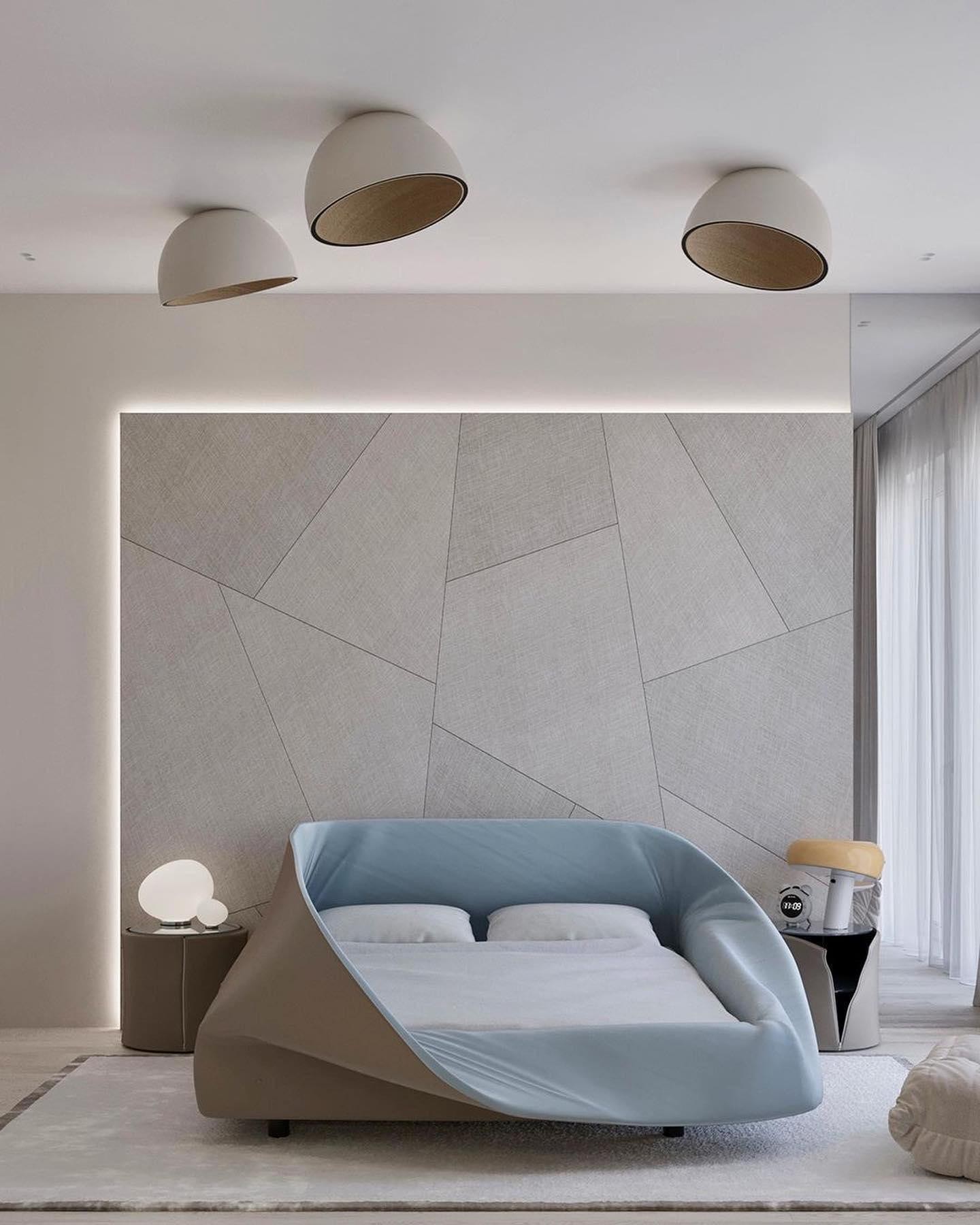 Eenvoudige moderne Scandinavische LED-plafondlamp in eierschaalvorm HL456