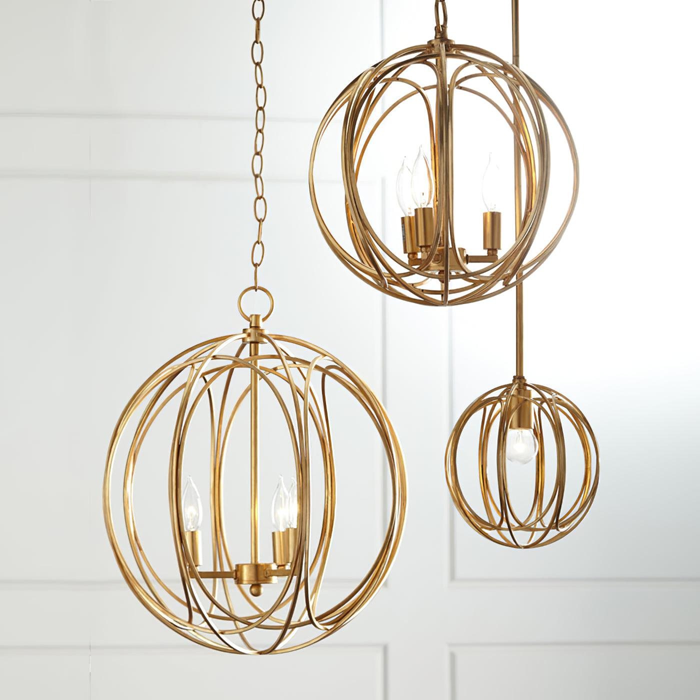 Holle metalen lijn retro hanglamp HL657