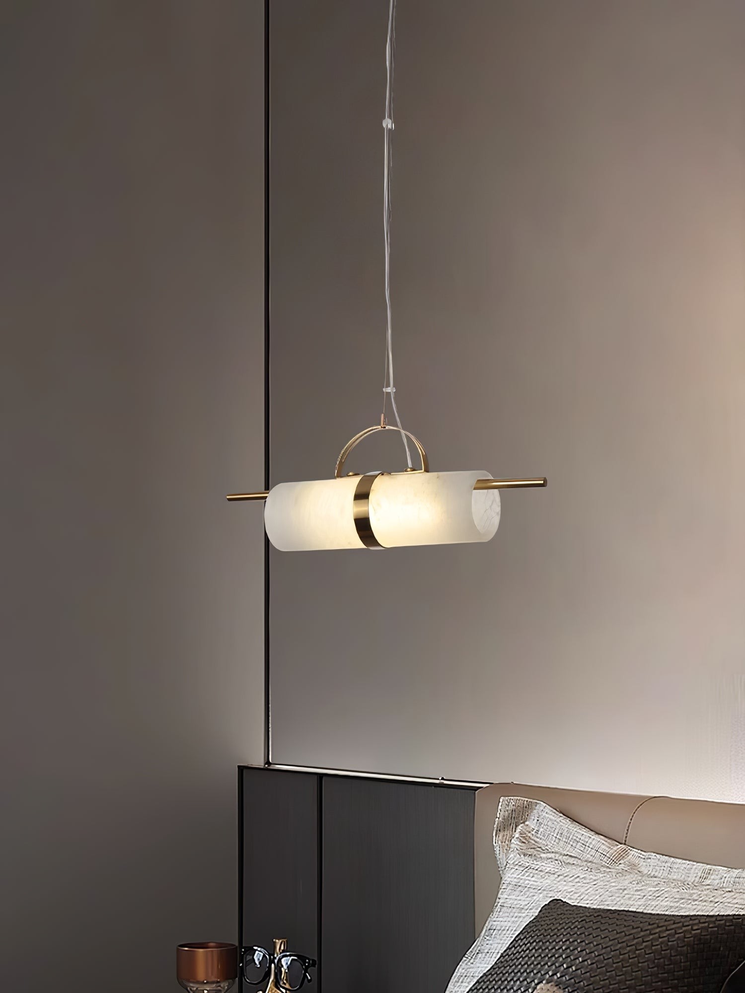 Mini cilindrische albasten hanglamp HL2974
