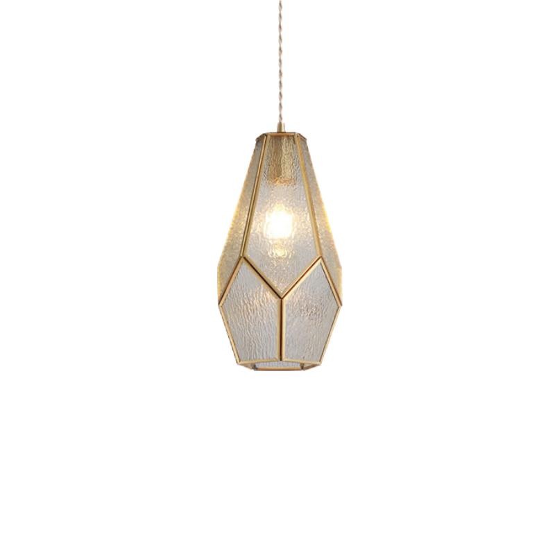 Romantische Retro Messing Glazen Hanglamp HL66