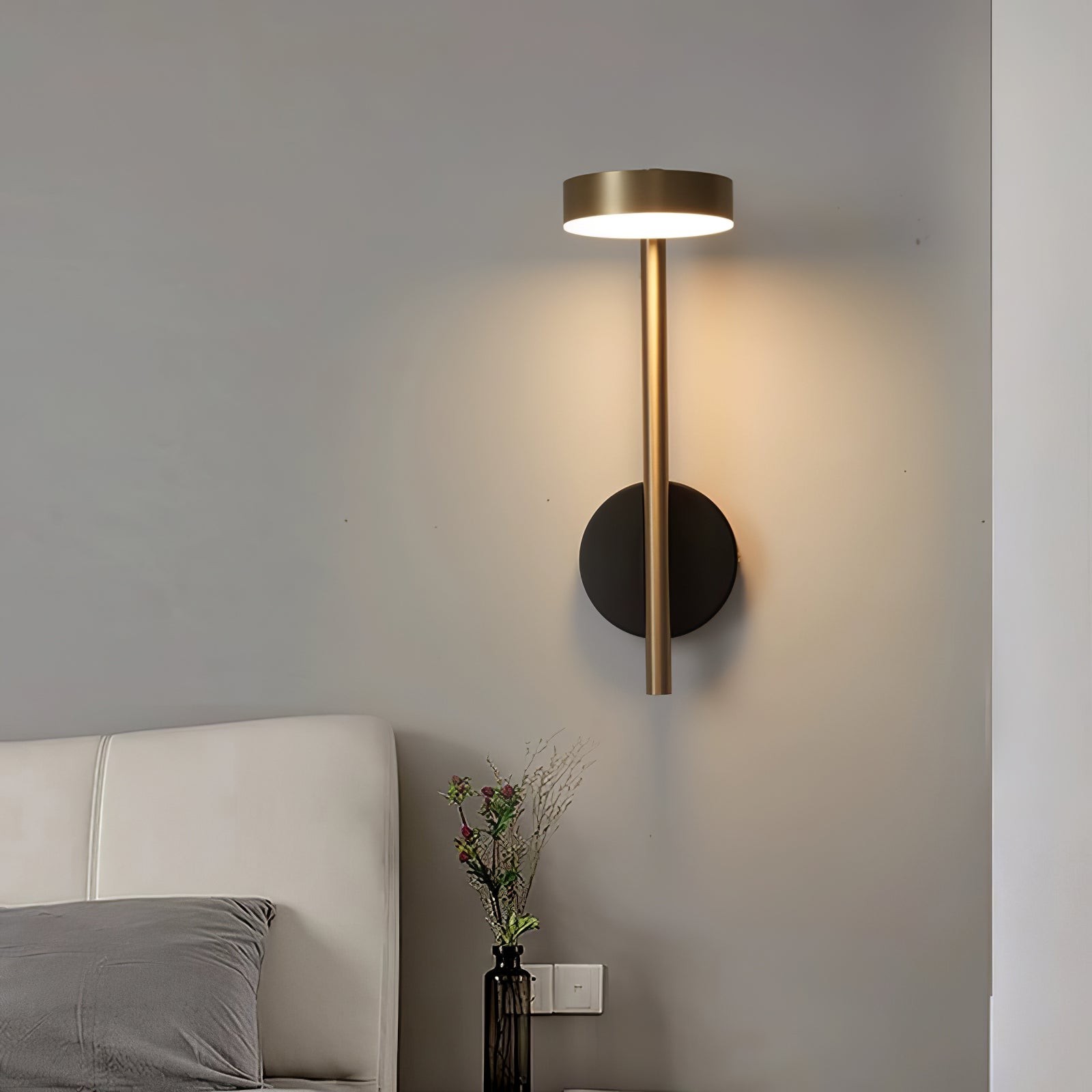 Italiaanse eenvoudige ronde metalen wandlamp HL453