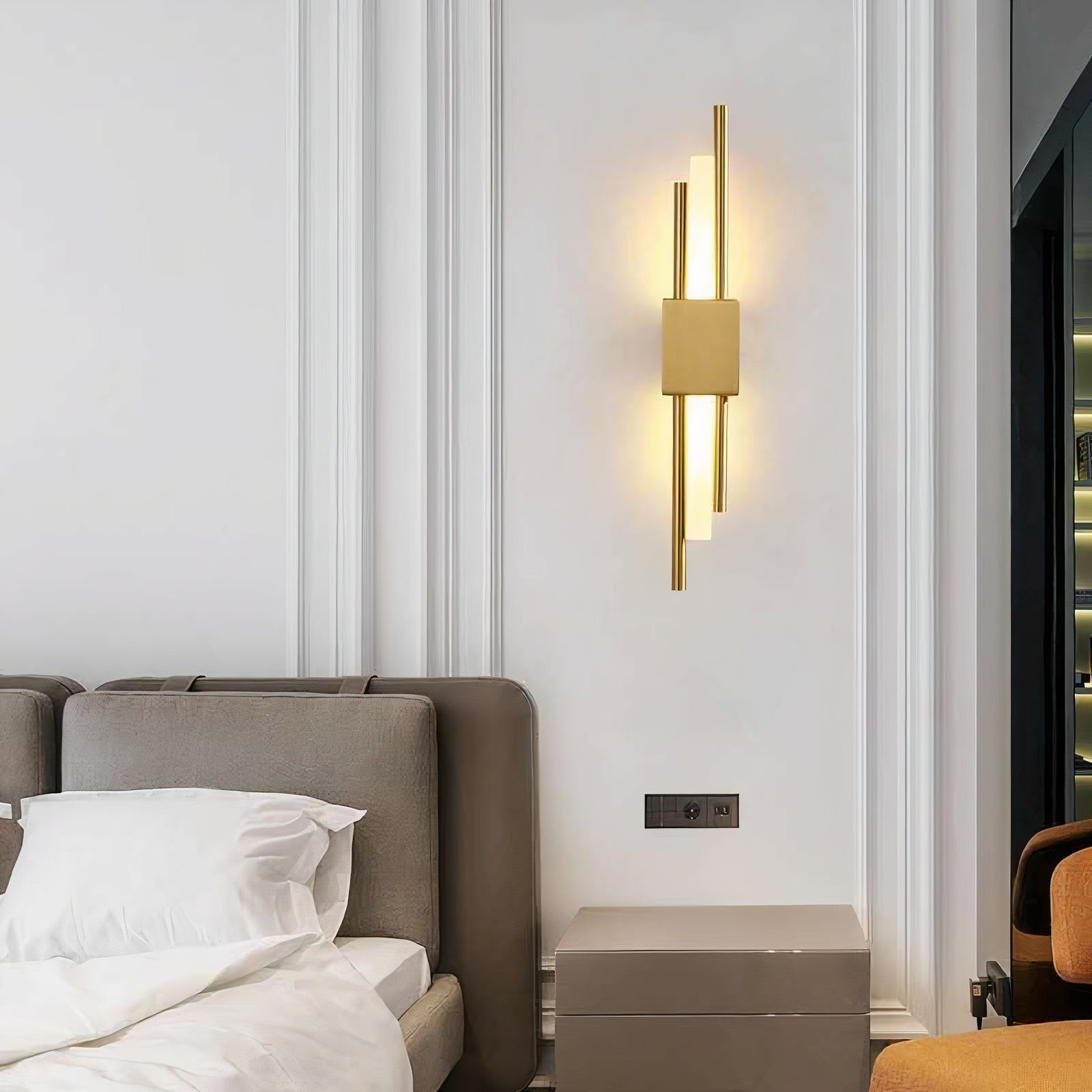 Postmoderne minimalistische lichte luxe grille wandlamp HL533