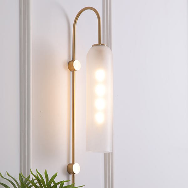 Glazen Float Glide Cilindrische Wandlamp voor Slaapkamer