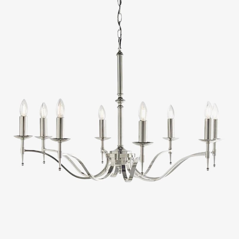 Tela Kroonluchter van messing en nikkel - Elegante multi-lichtarmatuur voor hallen en keukens HL2020