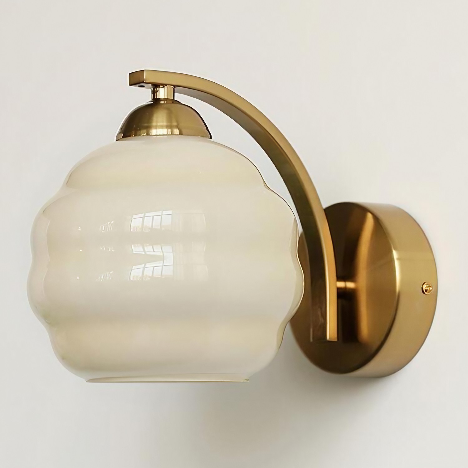 Vintage Glazen Bauhaus Art Deco Wandlamp HL282