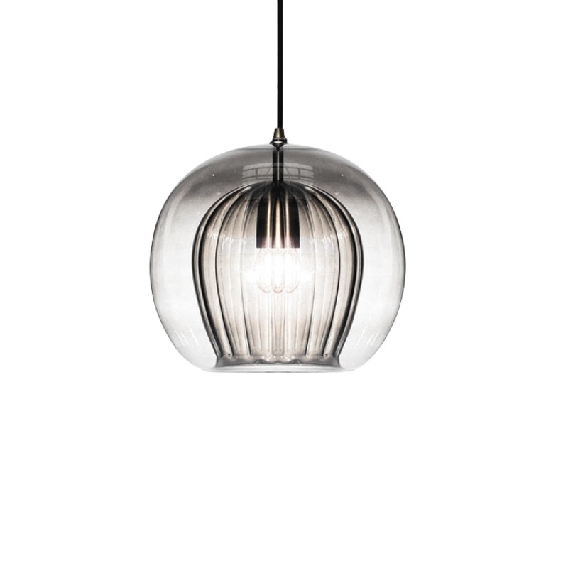 Moderne geplooide glazen hanglamp HL954