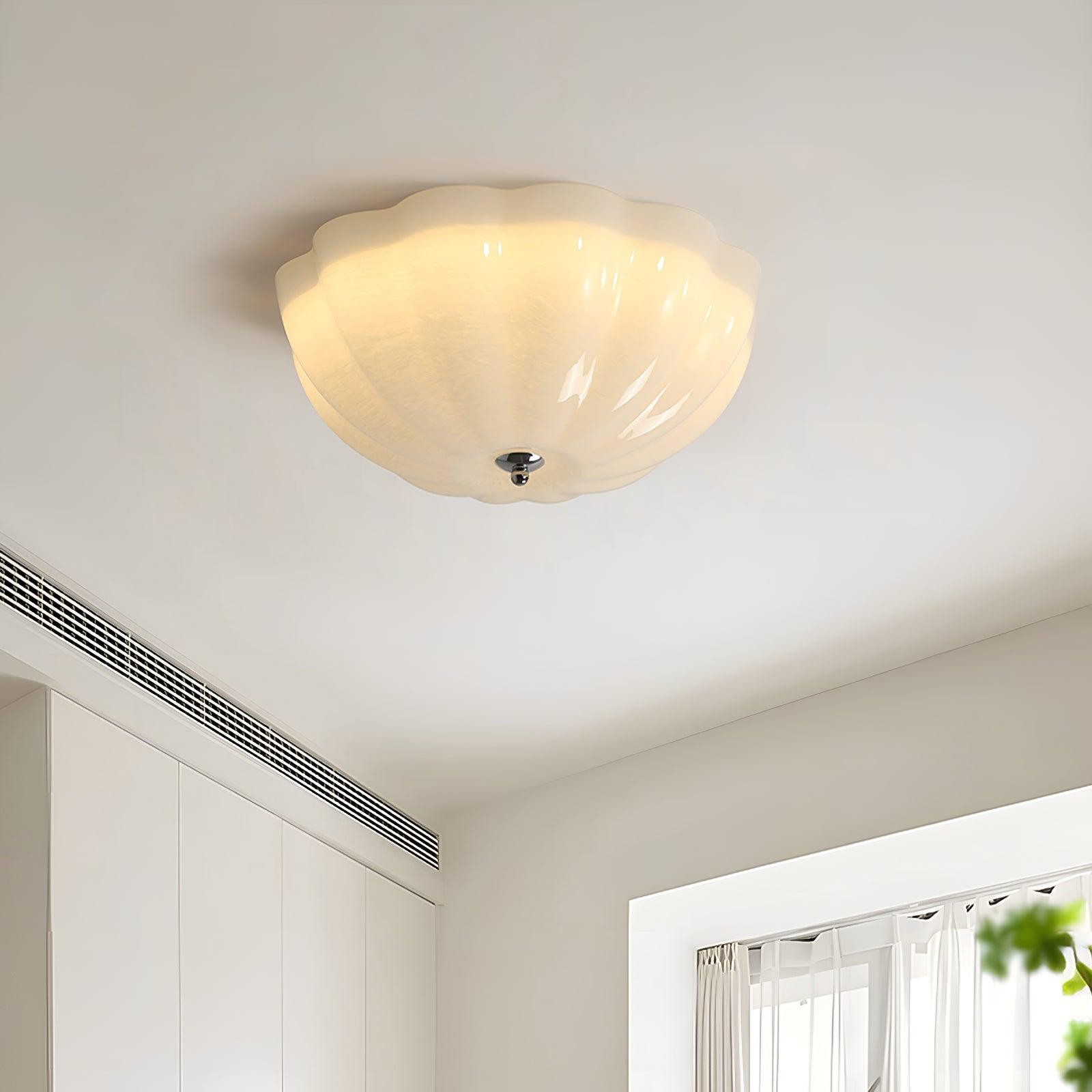 Geleivormige glazen plafondlamp HL556