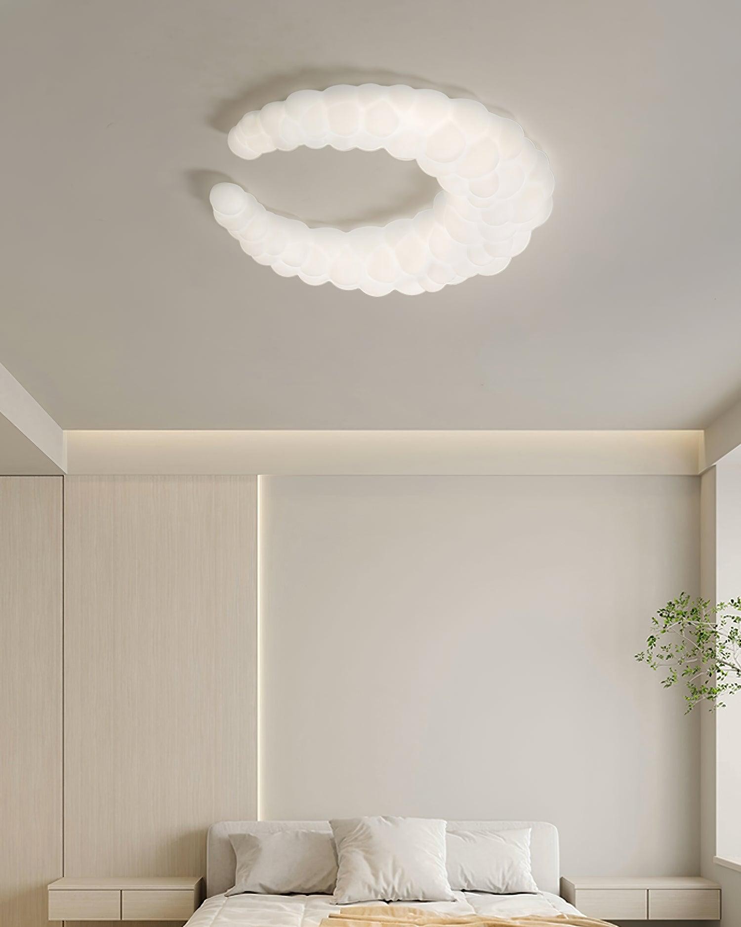 Crèmekleurige maanplafondlamp HL364