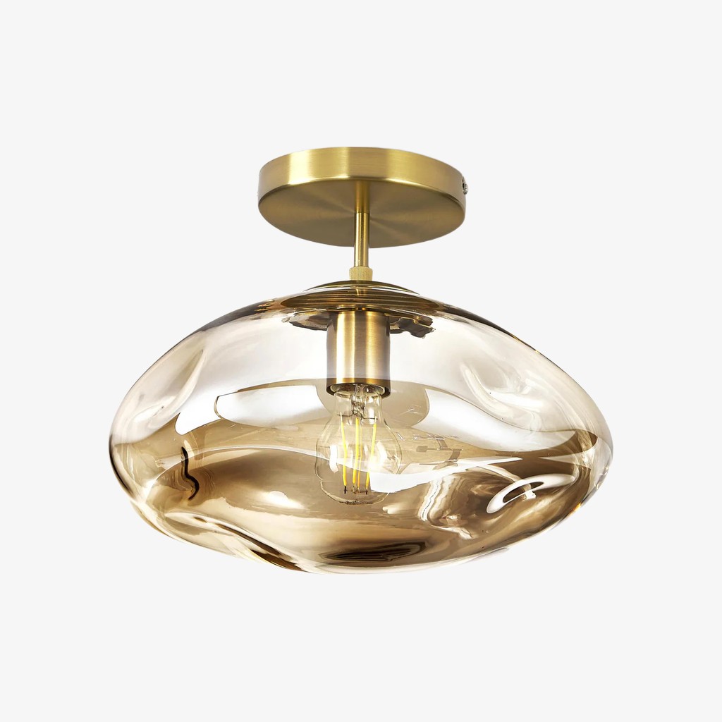 Glissora plafondlamp met reflecterend glas, halfverzonken - Sculpturaal ontwerp, veelzijdige afwerking voor gangen en eetkamers