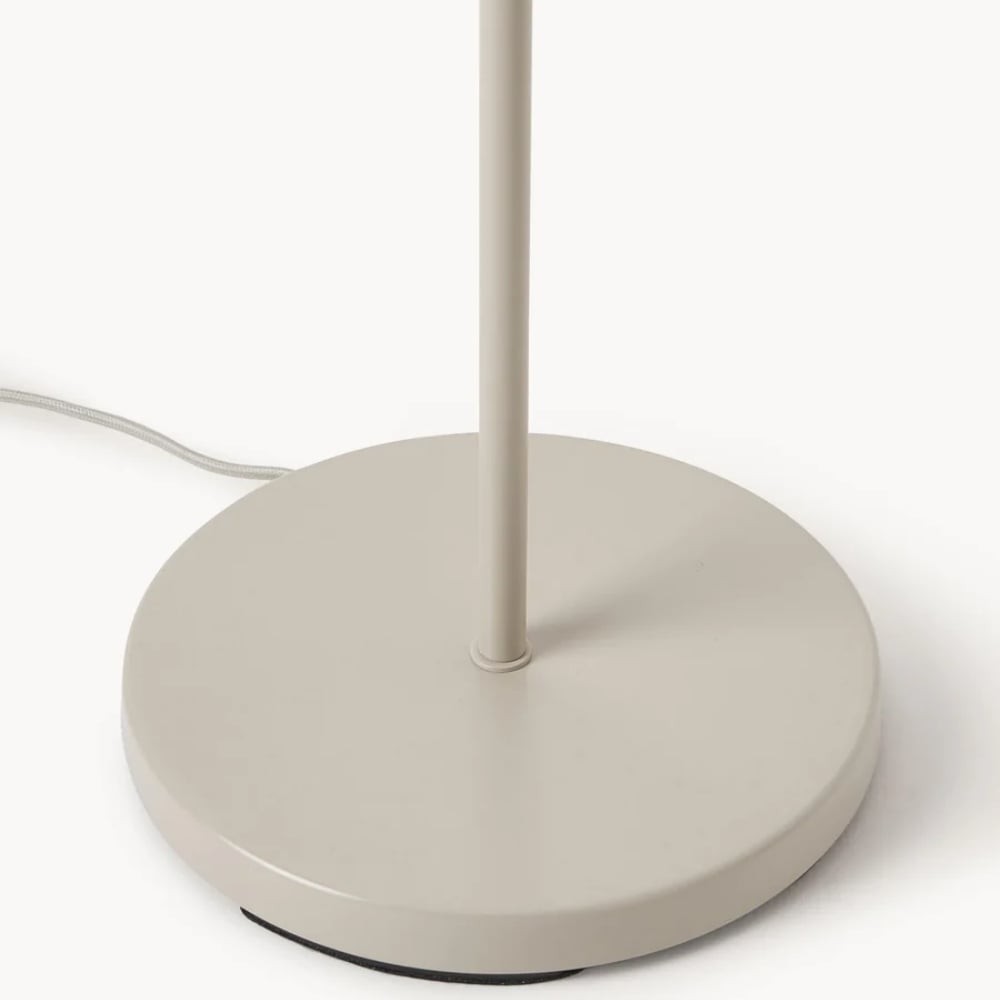 Velura staande vloerlamp - beige linnen kap en metalen voet HL2272